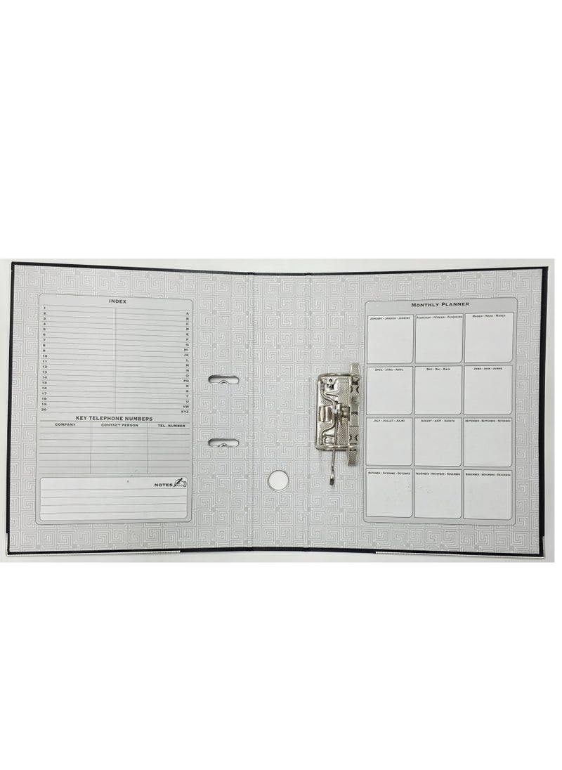 Alba Rado 10 pcs Box File Black Color (Fixed) 3 inch (8cm spine) F\S Size (210x 330 mm)  Alba Rado  - Image 3