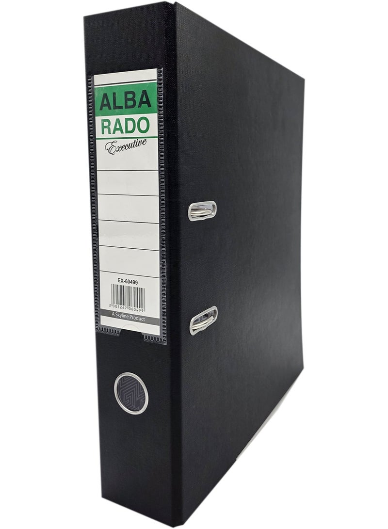 Alba Rado 10 pcs Box File Black Color (Fixed) 3 inch (8cm spine) F\S Size (210x 330 mm)  Alba Rado - Image 2