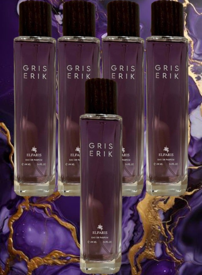 FARIS 5 Pieces Gris Erik Elfaris Perfume 100ml EDP - Image 1