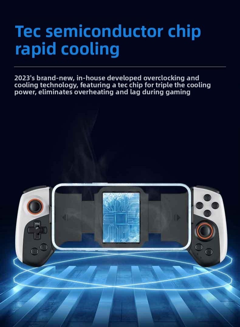JK02 5-in-1 Wireless & Wired Cooling Game Controller with Turbo, Gyroscope, Macro, Cooler Fan – Compatible with Android Phones, Tablets, iOS Devices (for iPhone/iPad), Switch & PC - Image 4