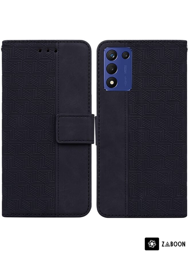 Zaboon Protective Case For Realme Q3S / Q3T / 9 SE / 9 5G Speed Geometric Embossed Leather - Image 1