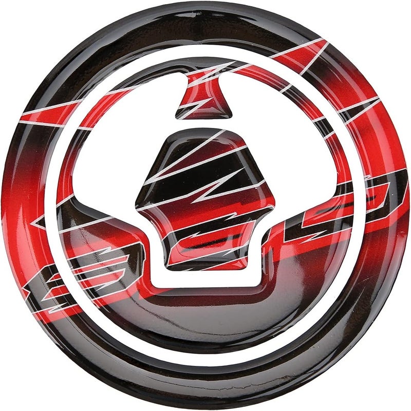 woobles Fuel Cover Sticker, Motorcycle Fuel Tank Cover Protective Sticker Resin Epoxy Modification for Kawasaki Z800(Black red) - Image 1