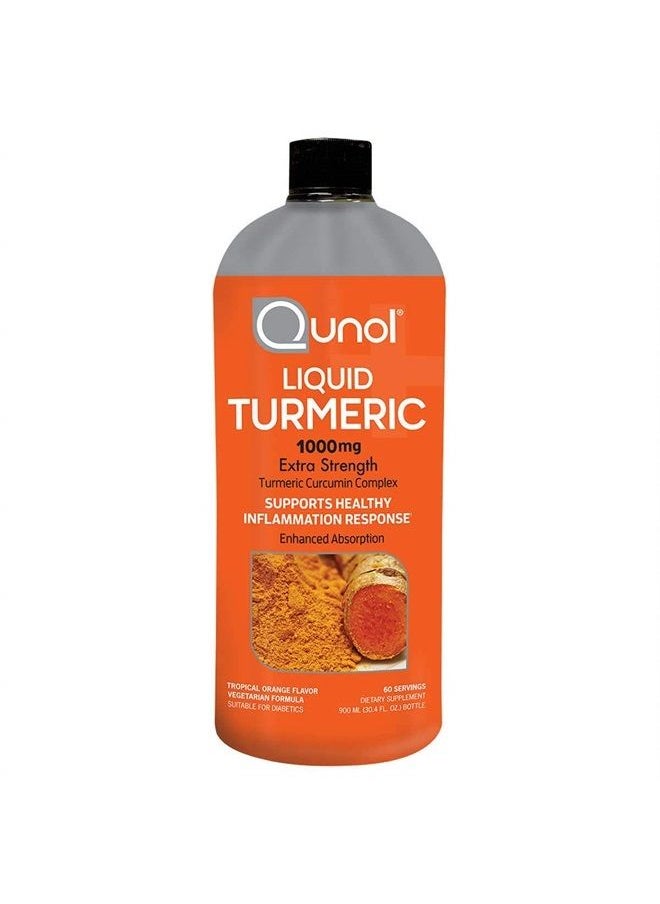 Qunol Liquid Turmeric for Dietary, contains Water, Xylitol, Natural Flavor, Citric Acid, Potassium Sorbate, Luo Han Guo Extract, 1,000 mg, 30.4 Ounces  - Image 1