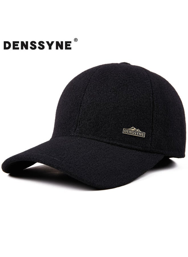 Denssyne Winter Thickened Men's Outdoor Warm Full-coverage Baseball Cap High-end Fashion Hard Top Duckbill Hat