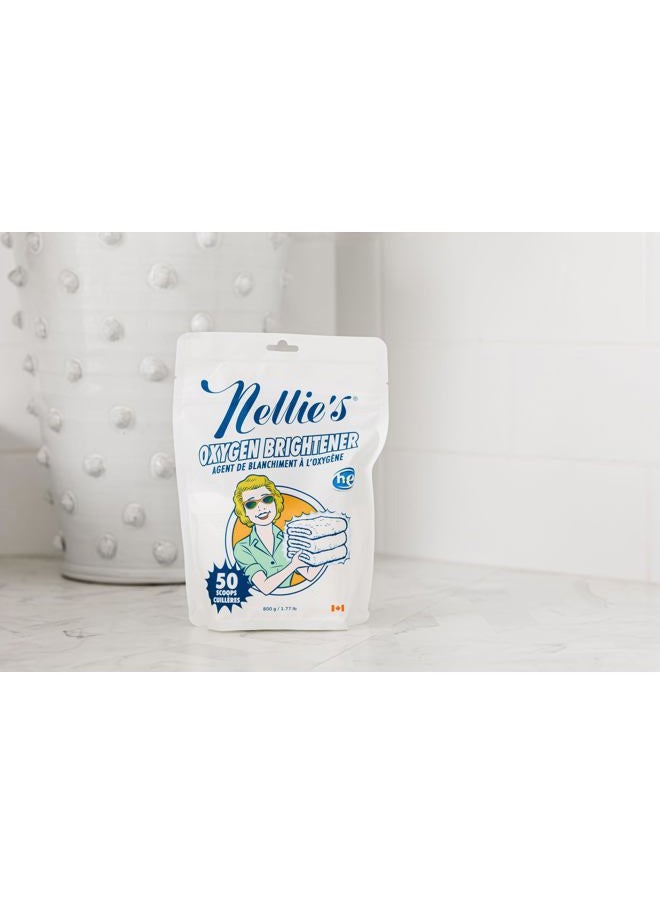 Nellie's Oxygen Brightener Powder Pouch, 50 Scoops- Removes Tough Stains, Dirt and Grime  - Image 2