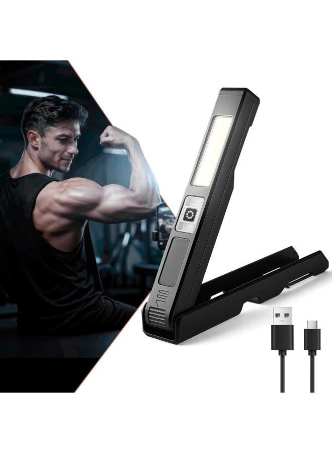 Guankai Gym Lamp for Posing, Rechargeable Home Gym Lighting, Magnetic Led Work Light with 180° Rotate Foldable, Mini Camping Lights Samll Lamps with Hang Hook for Bodybuilding - Image 1