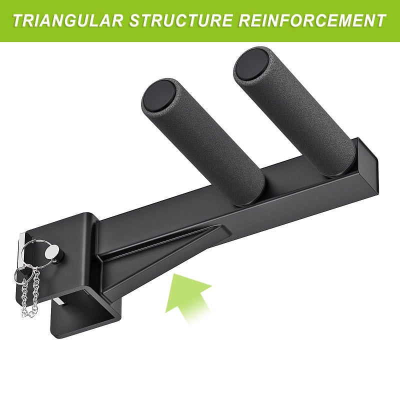 Lifeswell Dip Bar Attachment for 2" x 2" Power Rack, Non-Slip Wide & Narrow Grip Handles, 500 lbs Capacity, Squat Rack Attachment for Dips, Inverted Rows, Push-Ups - Image 4