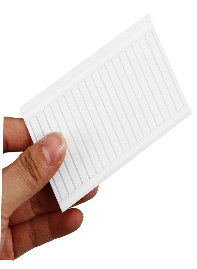 VICASKY 5pcs Miniature Dollhouse Furniture Wainscoting 1 12 Scale Mini Paneling Model Doll House Accessories Self-Adhesive Wall Cladding for Dollhouse Trim White 3.74 X 2.16 X 0.59 Inch - Image 3