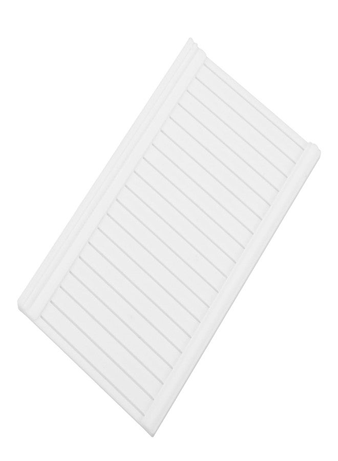 VICASKY 5pcs Miniature Dollhouse Furniture Wainscoting 1 12 Scale Mini Paneling Model Doll House Accessories Self-Adhesive Wall Cladding for Dollhouse Trim White 3.74 X 2.16 X 0.59 Inch - Image 1