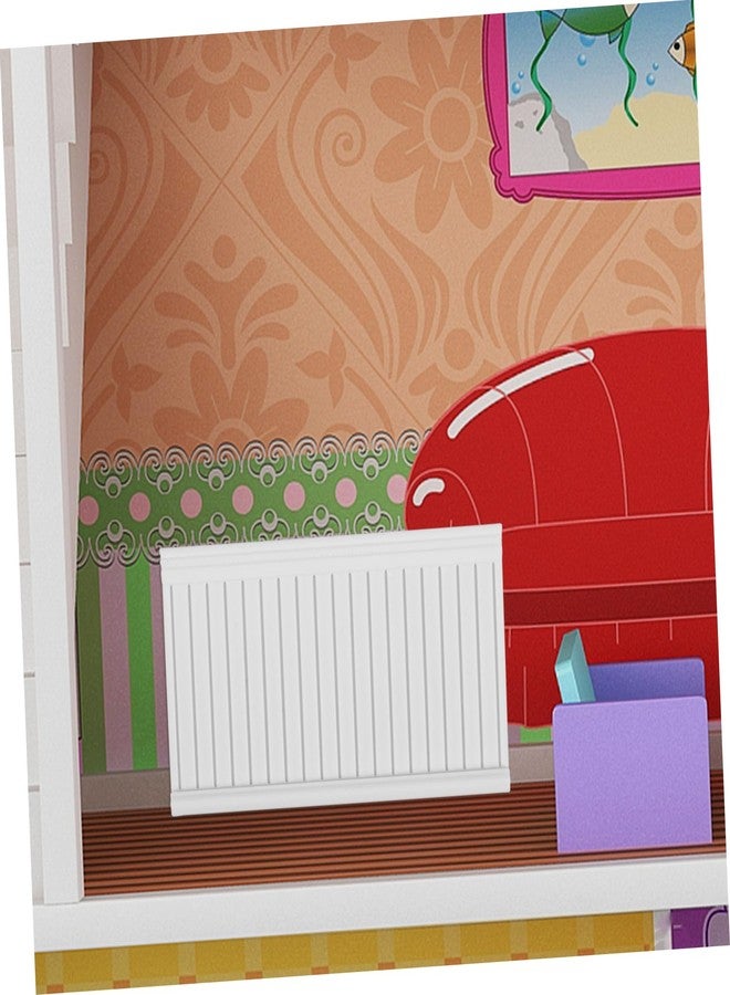 VICASKY 5pcs Miniature Dollhouse Furniture Wainscoting 1 12 Scale Mini Paneling Model Doll House Accessories Self-Adhesive Wall Cladding for Dollhouse Trim White 3.74 X 2.16 X 0.59 Inch - Image 5