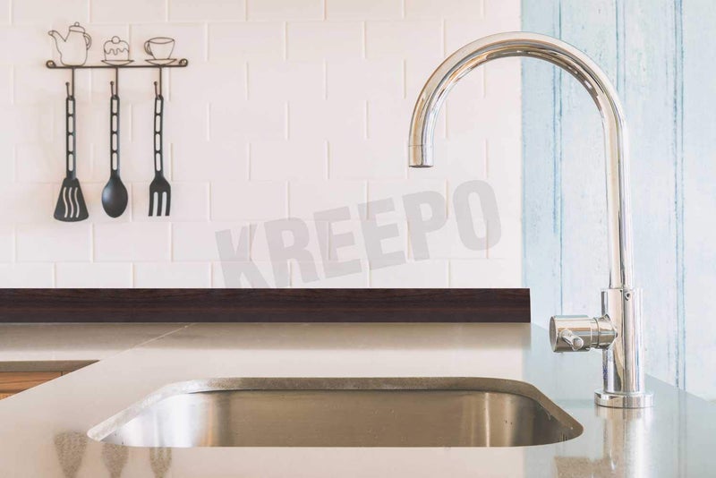 KREEPO Waterproof Waist Line Wall Sticker Self Adhesive Baseboard Wallpaper Border Roll Decals Home Decor Film (Size 4Inch x 10m) (Wood-7) - Image 5