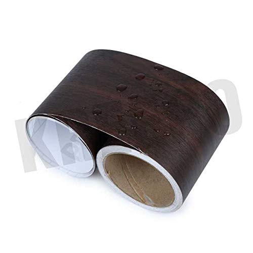 KREEPO Waterproof Waist Line Wall Sticker Self Adhesive Baseboard Wallpaper Border Roll Decals Home Decor Film (Size 4Inch x 10m) (Wood-7) - Image 4