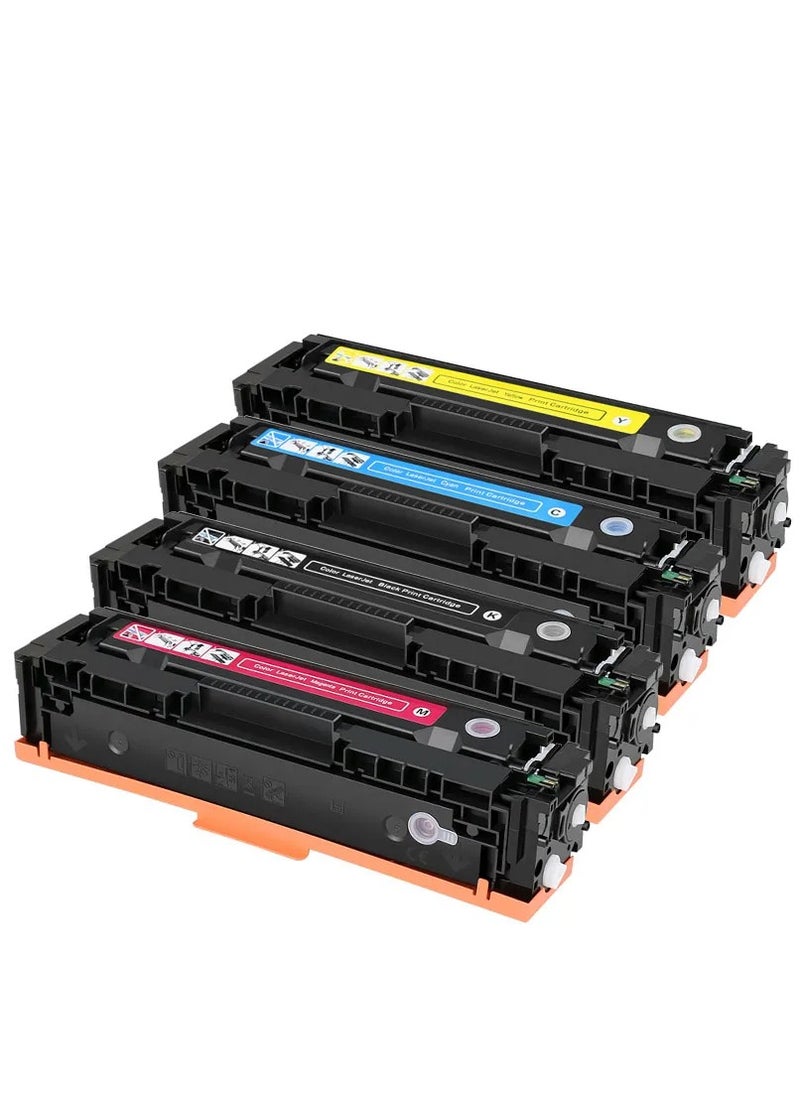 Generic - 203A Compatible toner Cartridges (SET) CF540A CF541A CF542A CF543A / For Color LaserJet Printer Pro MFP M254dw M254dnM254nw M280nw M281fdn M281fdw M281cdw (Black, Cyan, Magenta, yellow) - Image 1