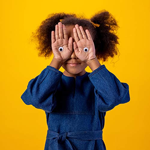 FKEYTO 520 Pcs Wiggle Googly Eyes with Self-Adhesive, 6mm 8mm 10 mm 12mm 15mm Mixed Packaging (Black and White) - Image 5