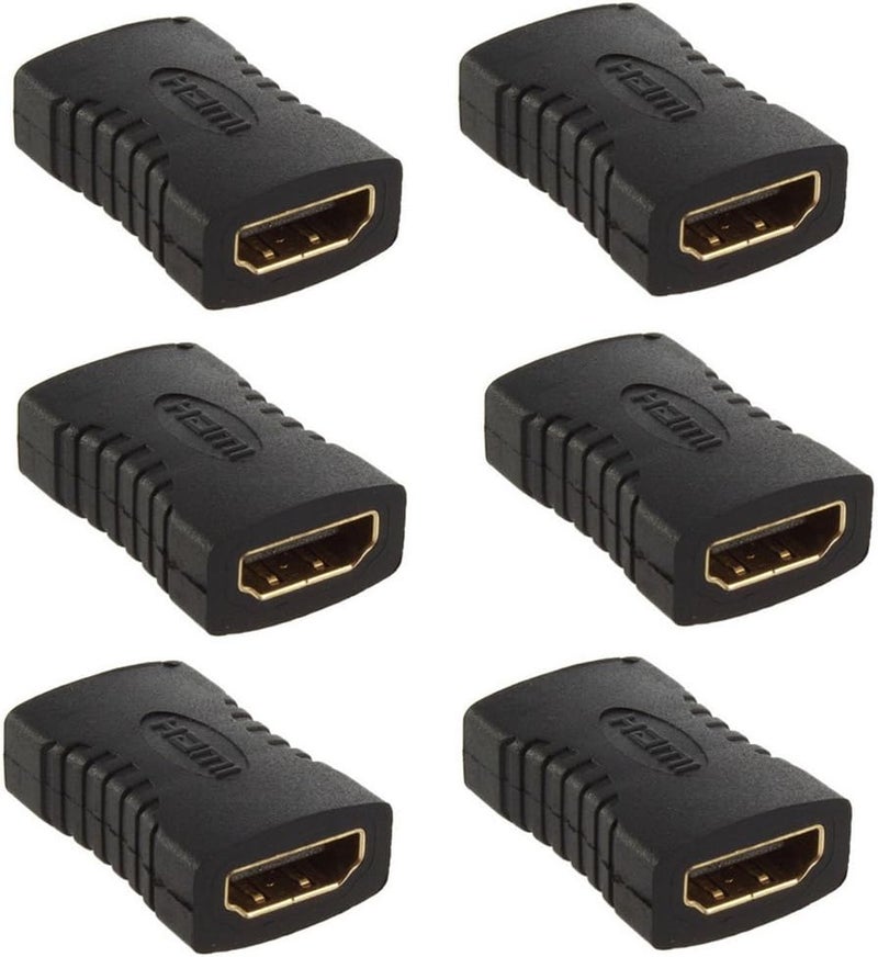 exgoofit HDMI Female to HDMI Female Coupler Connector Pack 6pcs Adapter Extender F/F High Speed - Image 1