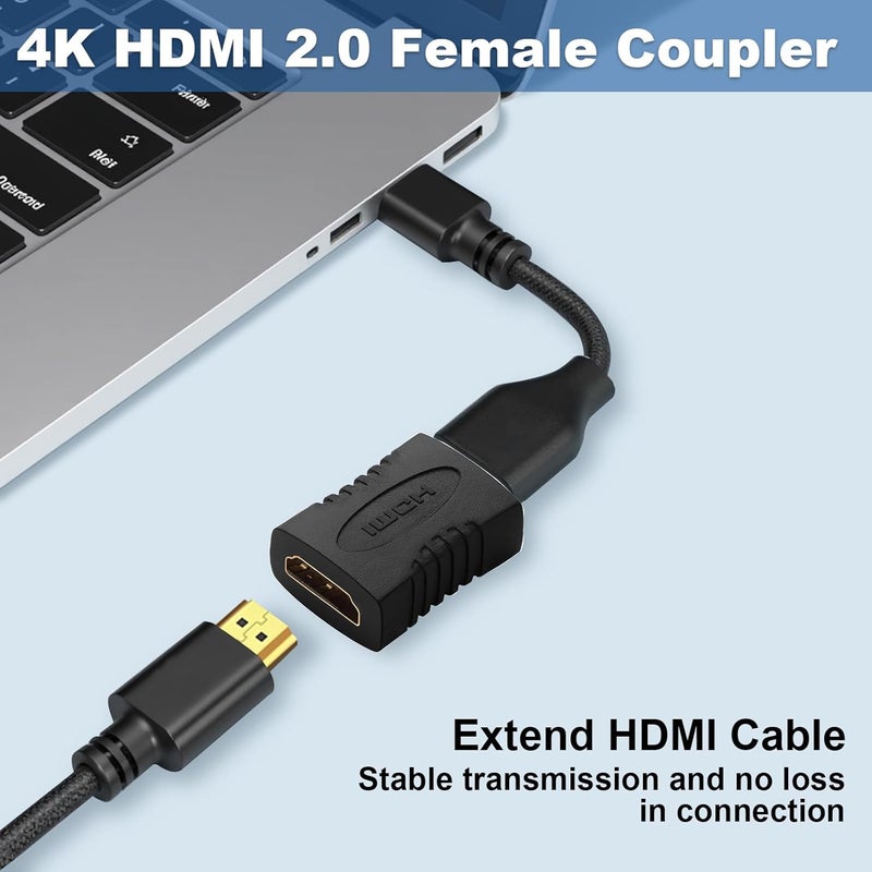 exgoofit HDMI Female to HDMI Female Coupler Connector Pack 6pcs Adapter Extender F/F High Speed - Image 2