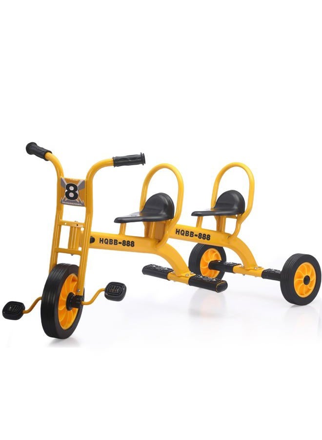 MJKCBD Kids Tricycle for Preschool Playground, Daycare Toddler Trike, Children Double Seat Bikes with Passenger Seat, Outdoor Playground Equipment, Toddler Tricycles for Riders Ages 3+ - Image 1
