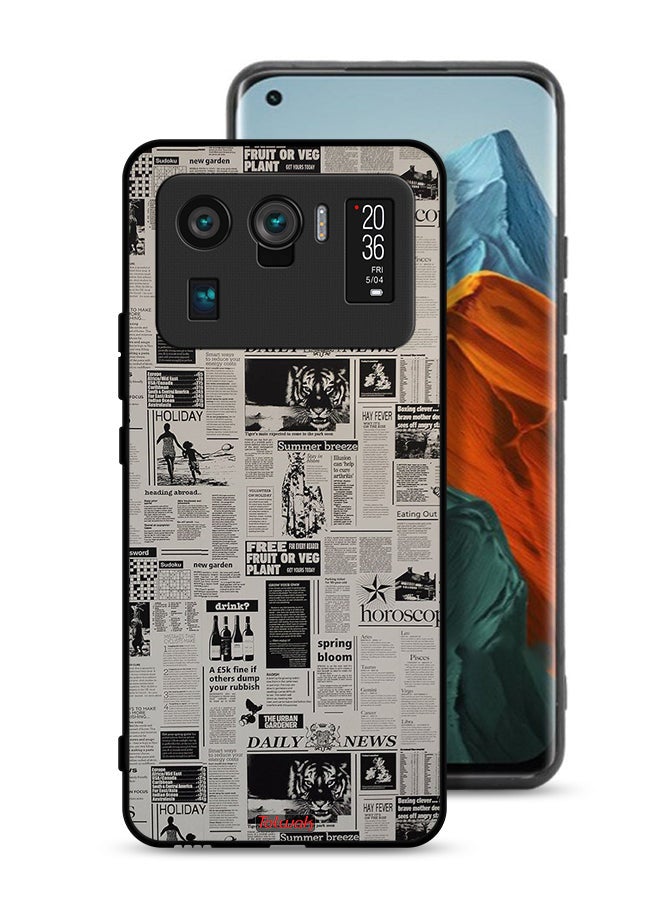 Tolwak Xiaomi Mi 11 Ultra Protective Case Cover Newspaper Recording - Image 1