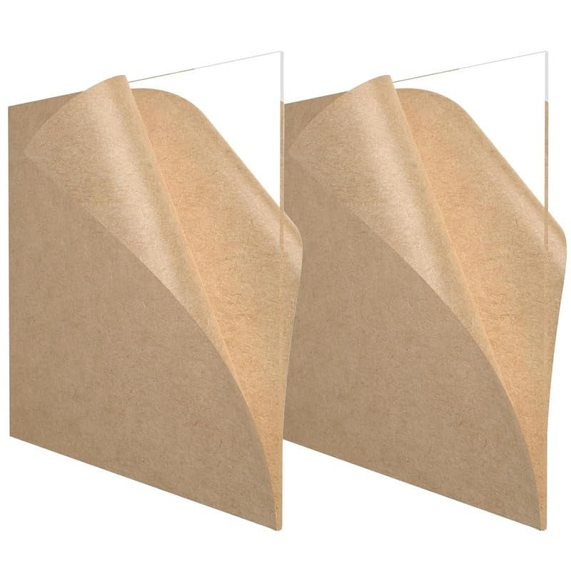 G Gojeeva GOJEEVA Premium Acrylic Sheet 14X14 Inch Pack of 2 pc for Glass Painting High Glossy Plexiglass Glossy Sheet for home decoration Plexiglass sheet for DIY Art and Craft3mm 14X14 TransparentClear