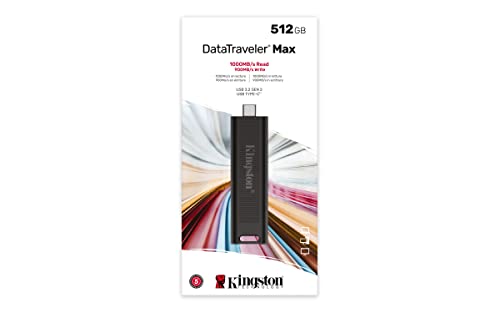 Kingston DataTraveler Max 512GB USB-C Flash Drive with USB 3.2 Gen 2 Performance,Black - Image 4