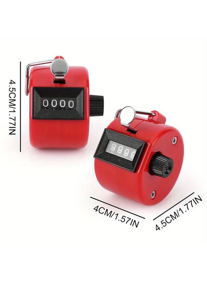 Blue 4 Digit Handheld Tally Counter with Keychain for Travel - Image 4