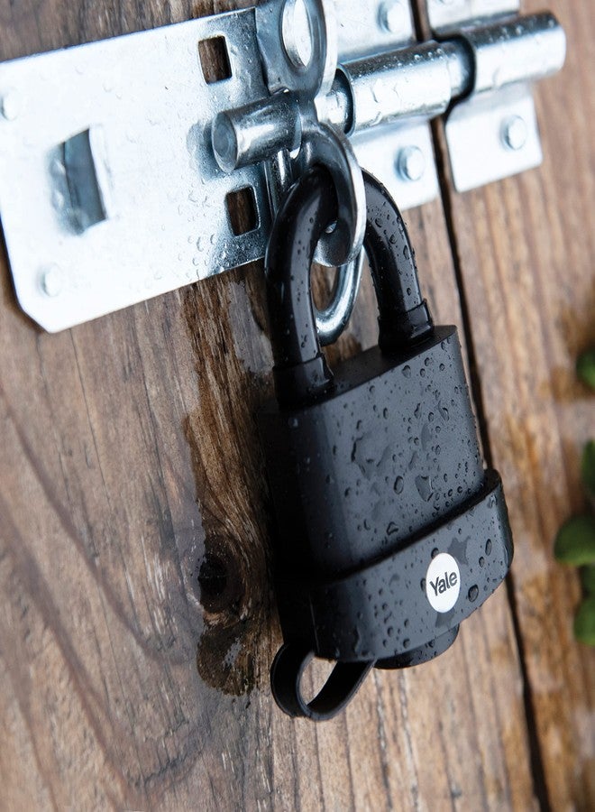 Yale 2-1/16" Wide high Security Weatherproof Laminated Padlock with 5/16" Shackle and 3 keyed Alike Keys for Outdoor gate, Fence, and Storage (3 Pack) - Image 3