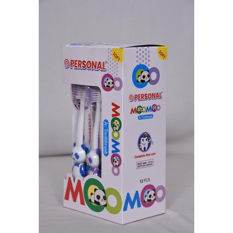 PERSONAL Moomoo Soft Reaches all the critical areas Manual Jr Toothbrush for Baby, 12 Pieces - Image 3