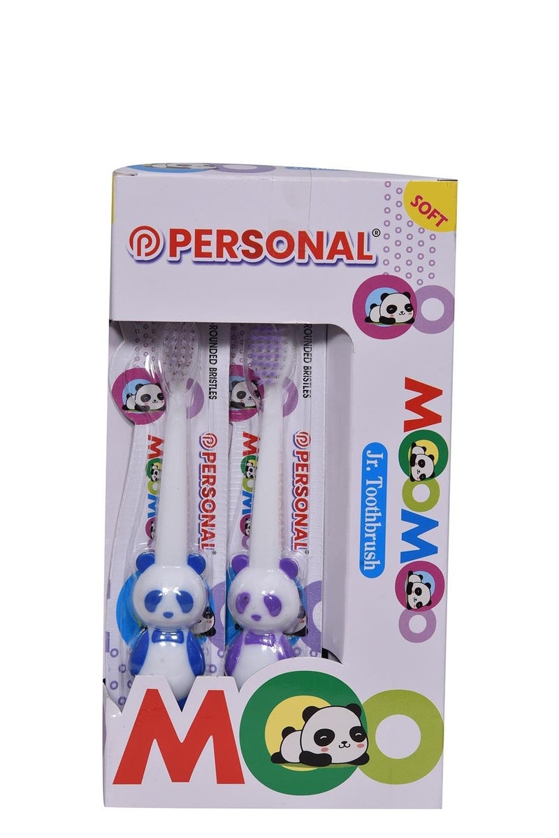 PERSONAL Moomoo Soft Reaches all the critical areas Manual Jr Toothbrush for Baby, 12 Pieces - Image 1