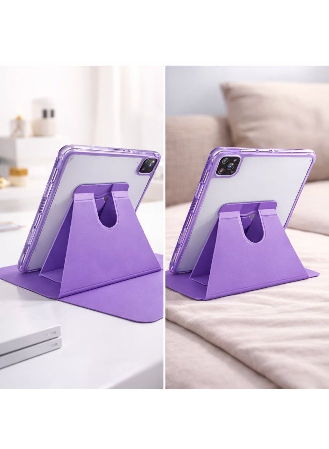 USLPOWER iPad Pro 11 Inch Case (2022 4th Gen / 2021 3rd Gen) Clear Transparent Cover, 360° Rotating Stand, Pencil Holder, Auto Wake/Sleep, Shockproof TPU Protective iPad Cover - Image 4