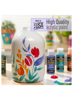 FolkArt Promo830 Multi Satin Finish Acrylic Craft Paint Set Designed For Beginners And Artists, Nontoxic Formula That Works On All Surfaces, 2 Oz, 2 Fl Oz (Pack Of 12), 12 Colors May Vary, 24  - Image 3