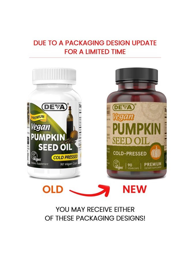 Deva Nutrition Nutrition Vegan Pumpkin Seed Oil 500 mg, Cold-Pressed & Unrefined - 90 Capsules, 1-Pack - Image 2