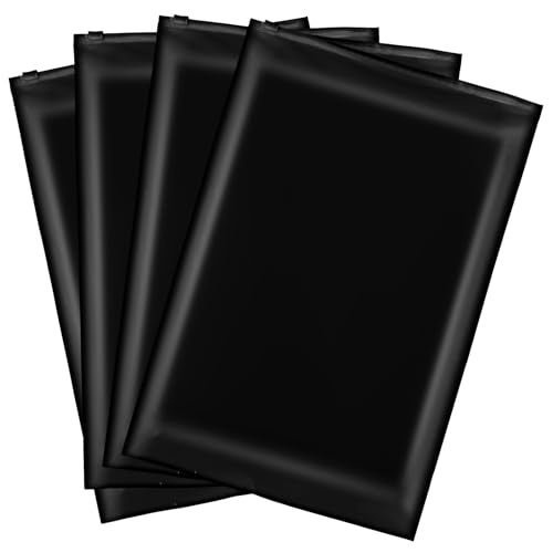 Svaldo Black T Shirt Bags, 10x13 inch, Pack of 50, Frosted Zipper Bags for Clothes Packaging, Shipping, Mailing, Selling, Travel, Waterproof for Swimsuit, Bathing Suit, Pants, Stuffed Animals, File - Image 1