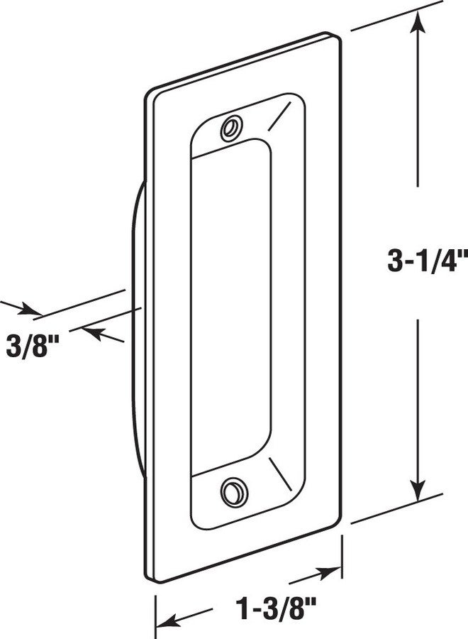 Prime-Line N 7138 3 In. Brass Oblong Closet Door Finger Pull (2 Pack) - Image 2