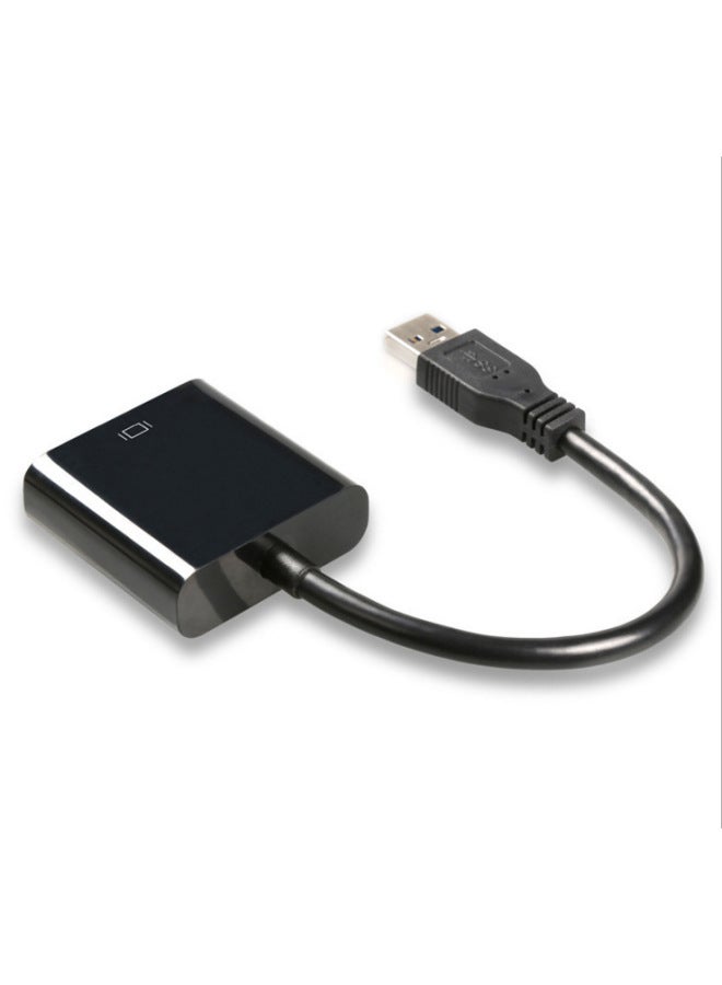 Usb To Vga Adapter Cable With Audio Usb To Vga Converter Cable HD Video Adapter Cable-Color:Black Ordinary - Image 3
