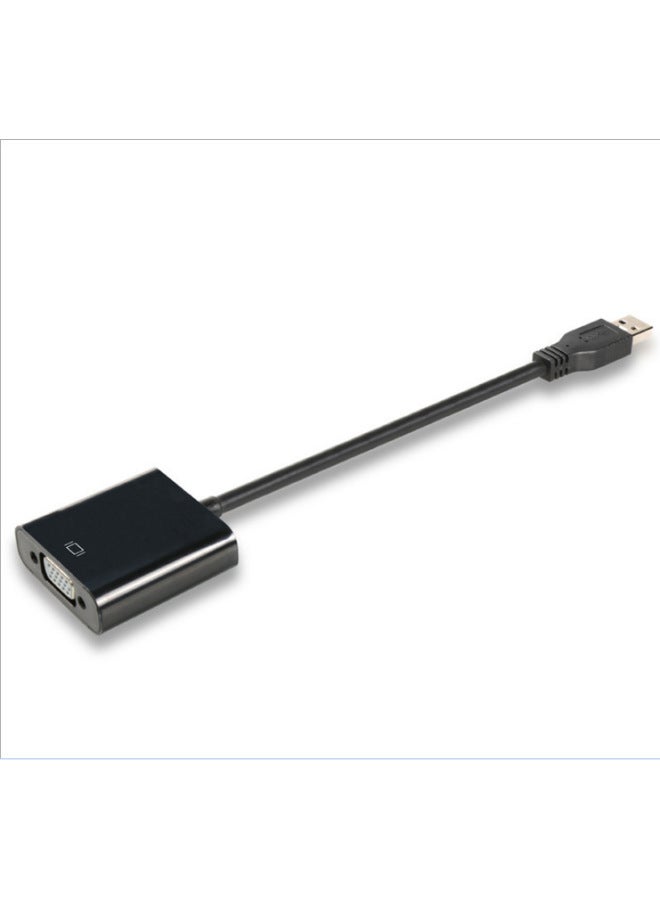 Usb To Vga Adapter Cable With Audio Usb To Vga Converter Cable HD Video Adapter Cable-Color:Black Ordinary - Image 5