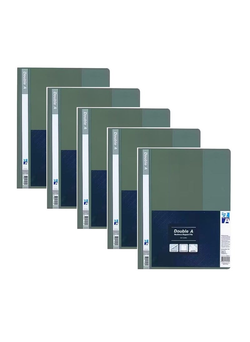 Report File A4 Grey, Clear Front Report Covers Project File For School Office Pack of 6 - Image 1