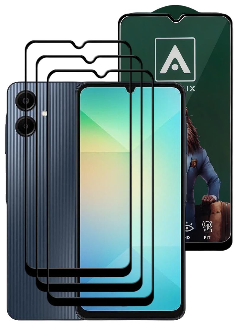 ACLIX 3 Pieces Antistatic ESD Dustproof Premium Quality High Definition Tempered Glass Screen Protector Designed For Samsung Galaxy A06 - Image 1