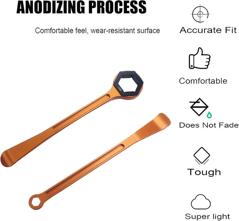 Adsspro Motorcycle Tyre Iron Tool Kit with Hex Wrench and Spanner for Tire Change - Image 5