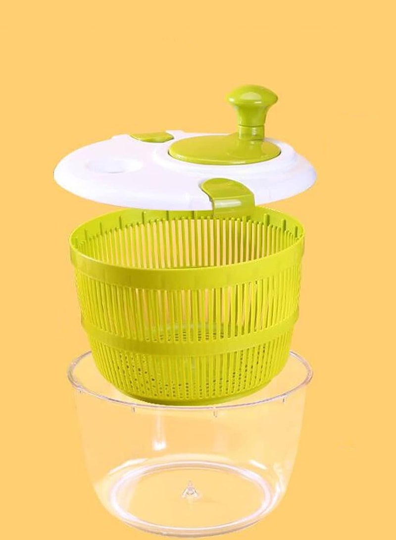 ELTRAZONE Salad Vegetable Dehydrator Rotor with Handle Manual Lettuce Washing & Drying Machine, Easy Water Drain, Efficient Vegetable Dryer, Quick Salad Prep, Green, Ideal for Greens, Fruits, and Herbs  - Image 5