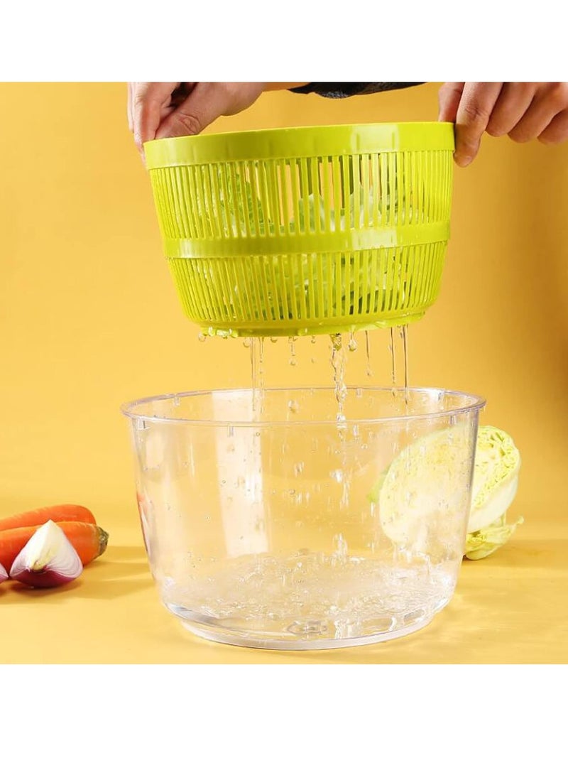 ELTRAZONE Salad Vegetable Dehydrator Rotor with Handle Manual Lettuce Washing & Drying Machine, Easy Water Drain, Efficient Vegetable Dryer, Quick Salad Prep, Green, Ideal for Greens, Fruits, and Herbs  - Image 3