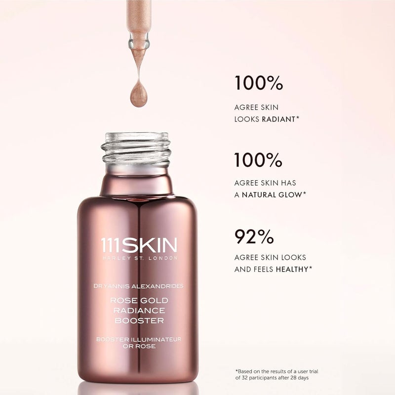 111SKIN Rose Gold Radiance Booster Serum for Face Hydrating Face Glow Serum with Hyaluronic Acid Niacinamide Damascus Rose for Radiant Even Skin Tone Suitable for All Skin Types 068 fl oz - Image 3