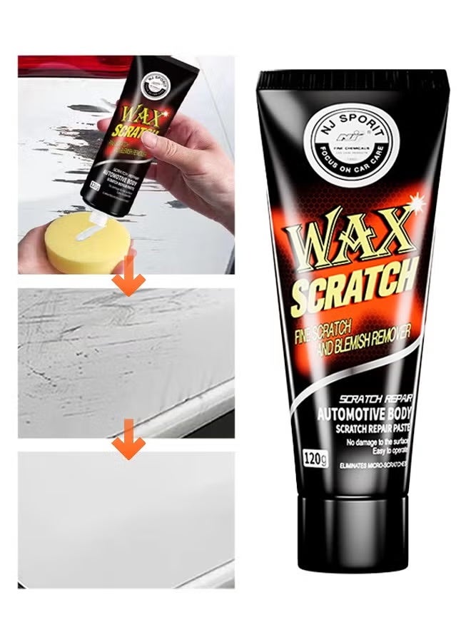 NJ SPORIT Wax Scratch，Car Scratch Repair Scratch Remover Wax Renew Removes Fine Surface Scratches Swirls Paint Transfer for Vehicles Including Cars Trucks Motorcycles 120g - Image 1