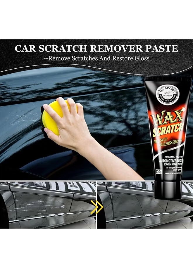 NJ SPORIT Wax Scratch，Car Scratch Repair Scratch Remover Wax Renew Removes Fine Surface Scratches Swirls Paint Transfer for Vehicles Including Cars Trucks Motorcycles 120g - Image 2