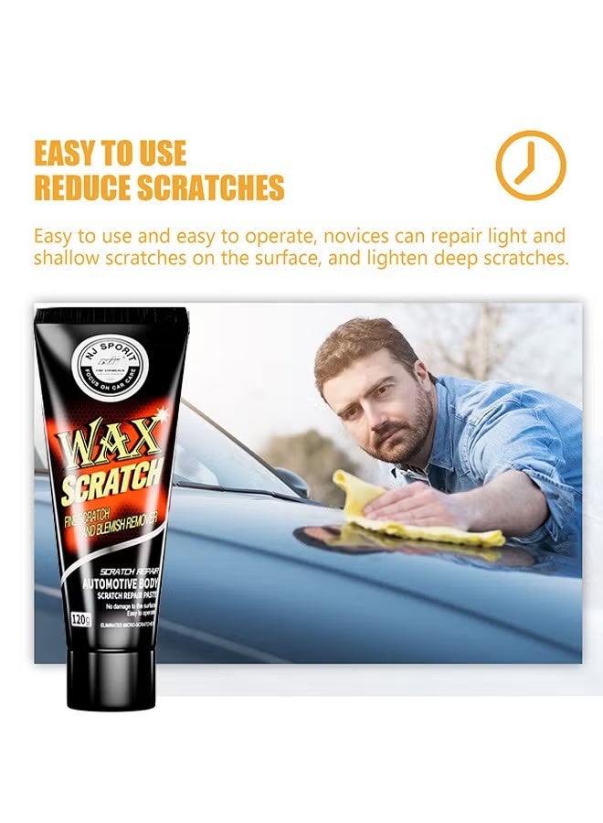 NJ SPORIT Wax Scratch，Car Scratch Repair Scratch Remover Wax Renew Removes Fine Surface Scratches Swirls Paint Transfer for Vehicles Including Cars Trucks Motorcycles 120g - Image 5