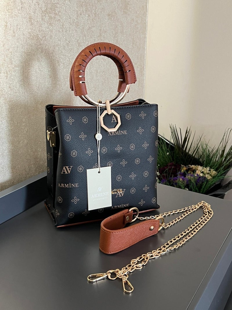 Armine ARM.260.SB Special Color Konbin Leather Women's Handbag Designed as Handbags  - Image 1