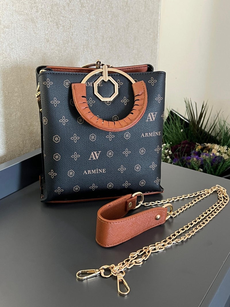 Armine ARM.260.SB Special Color Konbin Leather Women's Handbag Designed as Handbags  - Image 3