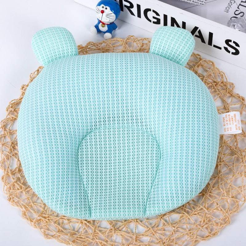 Baby Pillow Newborn Baby Products 0-1 Years Old Anti-Deflection Head Latex Shaped Pillow Color Cotton Pillow - Image 4