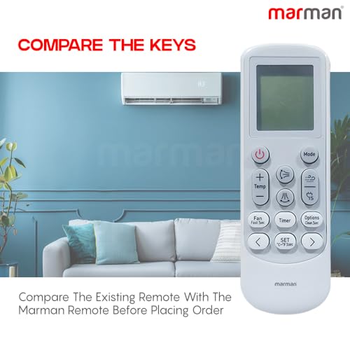 marman® Compatible with Samsung AC Remote Original Model 144E Suitable for 1 | 1.5 | 2 Ton Split and Window Air Conditioner - Match Remote Keys Exactly to Replicate Genuine Remote Function - Image 4