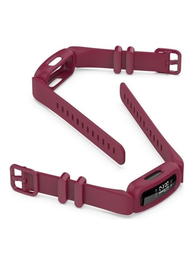 NIBEMINENT Silicone Replacement Strap For Fitbit Inspire 2 Wine Red - Image 4