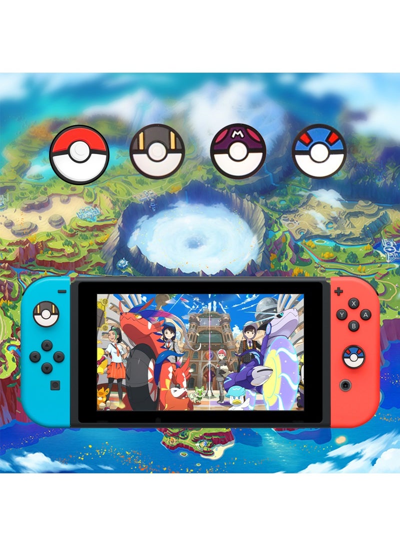 Switch Joystick Caps, Anti-Slip Thumb Grips, Compatible with Nintendo Switch/NS Joy-Con, 4 Pcs Set - Image 3